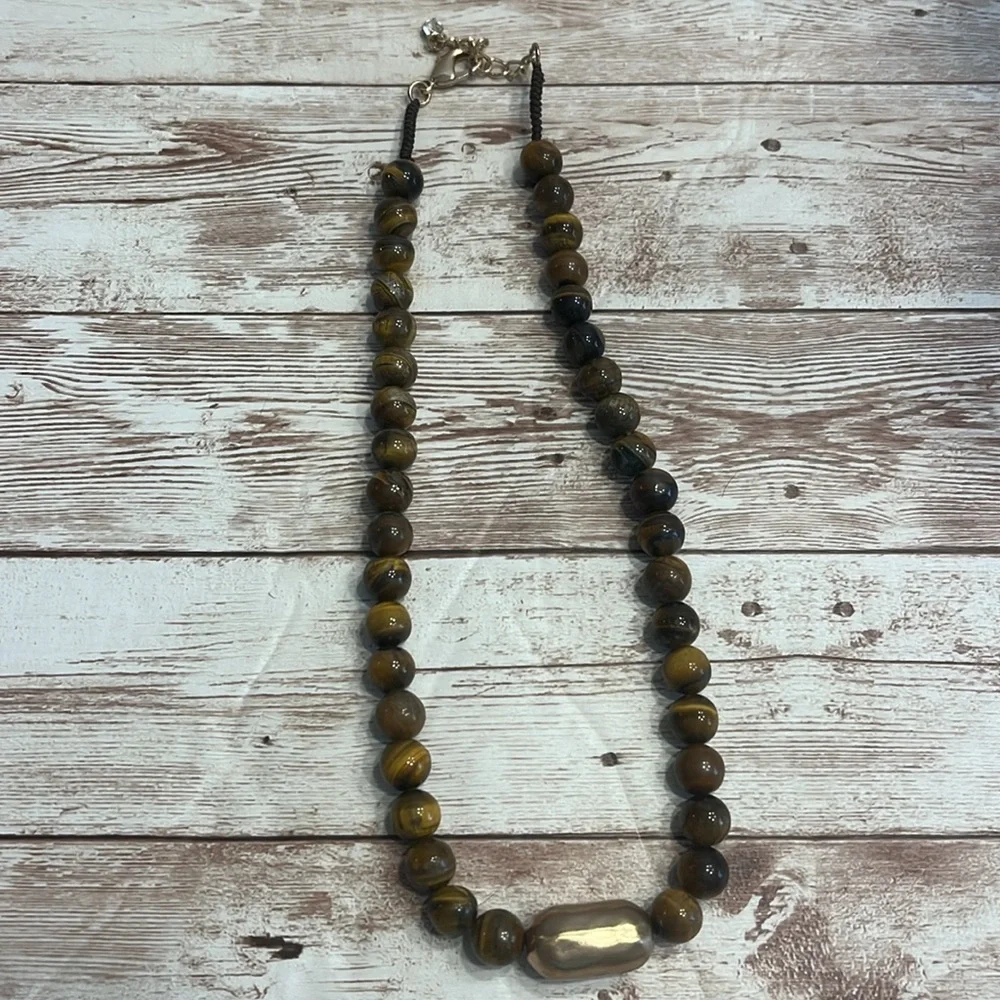Brown Tiger Eye Beads 18” Necklace